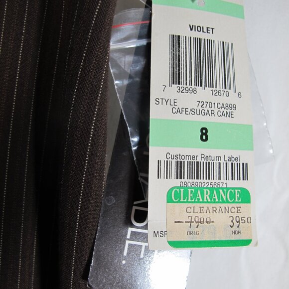 Trousers, New/ INC INTERNATIONAL CONCEPT/Tags/Size 8, Brown Pinstripe, Washable - Picture 6 of 9